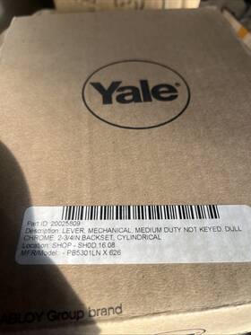 Pb5301ln-626 Yale Nos Passage Function Cylindrical