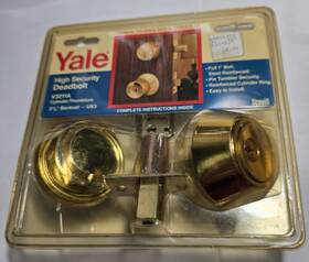 V3211a Yale Vtg Nos High Security Deadbolt Hardware And Keys Unopened