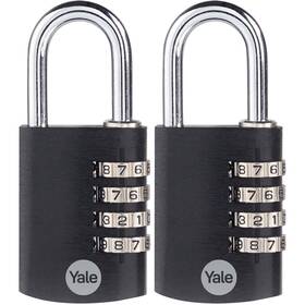 Yale Ye3c 2 Pack 4 Digit Combination Lock Outdoor Waterproof Padlock For Black