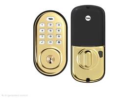 Yrd216-nr-p05 Yale Assure Lock Keypad With Z-wave Plus - Polished Brass