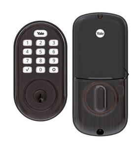 Yrd216-zw2-10bp Yale Assure Lock Push Button Deadbolt Keypad Oil Rubbed Bronze