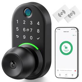 Yamiry 716963370974 Keypad Smart Door Lock With Knobyamiry Keyless Entry Handlef Inch