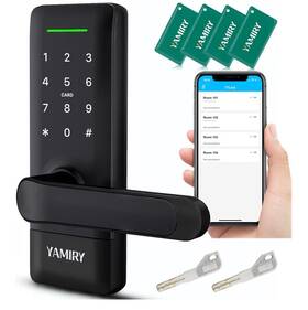 Yamiry 744759161864 Keyless Smart Door Lock With Handle Fingerprint Rfid App Control Ip66