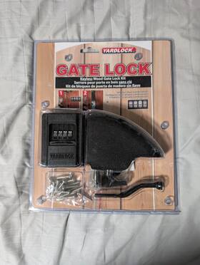 Ygl-01 Yardlock Keyless Gate Lock Kit Black Matte Metal Surface Mount Ansi Grade 2