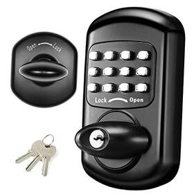 Mkd-001zb-sk Yaxintrd Keyless Entry Keypad Deadbolt - Digital And Mechanical Door Lock Low Power Black