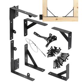 Ygpho 737055155378 1 Set Fence Gate Kit Hardware With Latch Corner Bra... Fast Ship