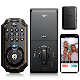 Fyl-ca00-1 Yhv Keyless Entry Door Lock With Camera Electronic Smart Fingerprint Keypad
