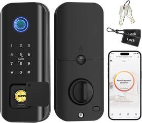 Ms-h-04 Yispk Smart Door Lock Keyless Entry With Fingerprint Touchscreen Keypad App Ic Card
