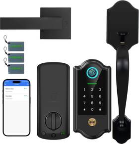 Yosimika 711181243420 Smart Fingerprint Door Lock For Front Keyless Entry Deadbolt With Handle