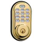 Yrd210-us3 Yale Deadbolt Lock Bright Brass Button 0094722417635