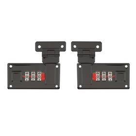 Yuehua 798607401787 2pcs Tool Box Hasp Luggage Combination Lock Briefcases Replacement Black