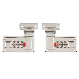 Yuehua 798607405013 2pcs Tool Box Hasp Luggage Combination Lock Briefcases Replacement Silver