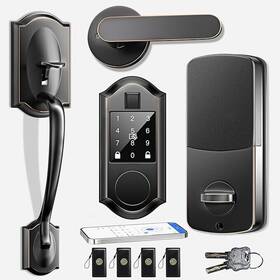 Smf31-orb Yytdzsw New Smart Door Lock Fingerprint Unlock Bluetooth/app Control Fob Keys Keypad