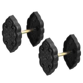 Zaplyte 641832987802 Door Hole Cover Plate 2-5/8 Inch Zinc Alloy Deadbolt Black 2 Set