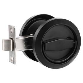 Zaplyte 649603872531 Stainless Steel 304 Round Recessed Door Lock Hidden Cup Pull Knob Black