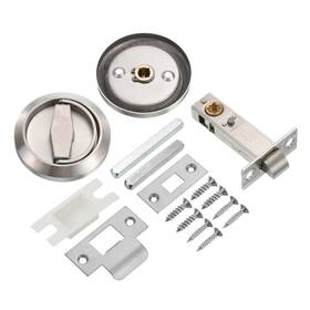 Zaplyte 672668689875 Stainless Steel 304 Round Recessed Door Lock Silver