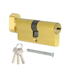 Zaplyte 672668995716 70mm 30/10/30 Solid Brass Lock Cylinder Storm Door 3 Keys