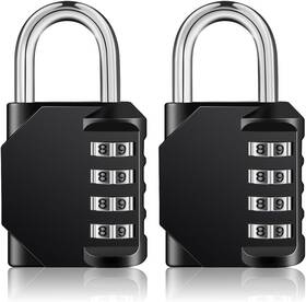 43398-23127 Zhege Combination Lock Outdoor 2 Pack 4 Digit Resettable 2p Black