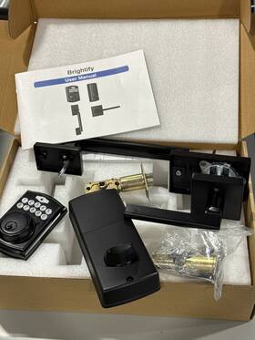 1v42iritfrs2 Zmnew Electronic Keypad Deadbolt Brightify Keyless Entry Lock - Matted Black