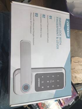 H5-bbf2-zmb Zomnua H5-bbf2-zmn Smart Lock With Finger Print And Lever H5-bbf2-zmb. Black Brand New