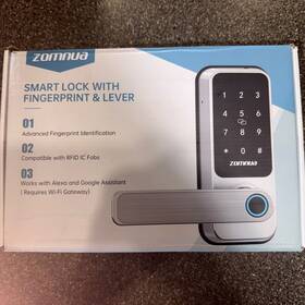 Zomnua X0040szrvl Smart Lock With Finger Print And Lever Silver Brand New