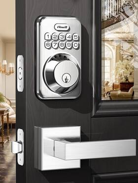 Zowill 331632768916 Keyless Entry Door Lock With 2 Lever Handles Electronic Keypad Deadbol