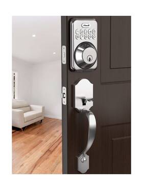 Dk01-h-nickel-2 Zowill Keyless Entry Door Lock Set Electronic Keypad Deadbolt