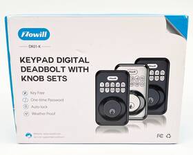 Dk01-k Zowill Keypad Digital Deadbolt Keyless With Knob Sets - Black/silver