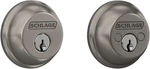 Schlage B62N619 Double Cylinder Deadbolt Sides Keyed Satin Nickel Round Shape. Fixed Price $24.99.