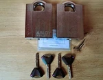 Keyed Alike Padlocks Abloy PROTEC2 Pl 362 With 4 Keys And Keycode Card. Fixed Price $890.00.