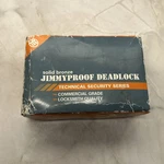 Stuff Jimmy Proof Deadlock Single Cylinder Brass New Package # 1004. Fixed Price $24.75.