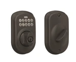 Schlage BE365 622 Plymouth Matte Black Keypad Deadbolt. Fixed Price $58.00.