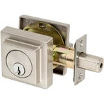Delaney Square Single Cylinder Deadbolt 355001 Satin Nickel. Fixed Price $37.50.