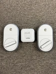 (2) August Smart Deadbolt Locks Silver With Connect ASL-3B. Fixed Price $99.95.