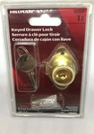 Wow! Keyed Drawer Lock #852236 Brass Finish By Hillman Group & Fast Free Ship!. Fixed Price $12.88.