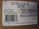 New Baldwin Dbl Cyl Dc Tsd 112 6L Ds Traditional Square Bronze. Fixed Price $39.99.