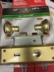 Defiant Hall & Closet Mortise Lock Satin Brass Finish Knobs With Keys Sealed. Fixed Price $22.00.