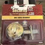 Kwikset Single Sided Deadbolt Door Lock Polished Brass 96630-058. Fixed Price $7.99.