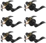 Gobrico 6 Pack Privacy Matte Black Door Levers, Interior Keyless Handles For Bed. Fixed Price $110.96.