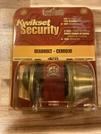 Kwikset Security Deadbolt, Antique Brass, 660 5 Cp Rcal RCSK2BBPKG.. Fixed Price $16.99.