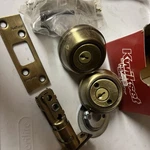 Kwikset 785 Double Cylinder Deadbolt Antique Brass Keyed Door Lock. Fixed Price $13.90.