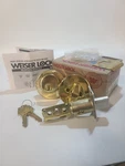 Weiser Lock - Single Cylinder Deadbolt DC9470 Brass New Old Stock. Fixed Price $30.00.