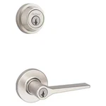 Kwikset Hollis Satin Nickel Handle & Deadbolt Combo Pack With Smartkey Security. Fixed Price $34.99.