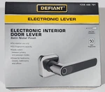 Defiant Satin Nickel Door Lever With Biometric Fingerprint Deadbolt. LH01-SN. Fixed Price $55.00.