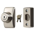 Ideal Security Deadbolt For Storm And Screen Doors, Satin Silver, Key Lock. Fixed Price $33.11.