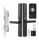 Sliding Door Smart Lock, Glass With Fingerprint (black). Fixed Price $120.00.