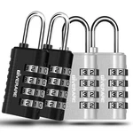 Pack Combination Lock, 4-DIGIT Padlock Keyless, Resettable 2BLACK2SILVER. Fixed Price $14.72.