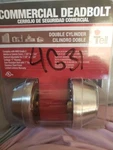 CL500056 Tell Commercial Deadbolt Double Cylinder Stainless Steel Finish. Fixed Price $30.99.