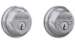 New Schlage B62 Chrome Double Cylinder Grade 1 Deadbolt From The B-series Door. Fixed Price $42.18.