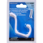 Hillman Heavy Duty Coat And Hat Hook White. Fixed Price $9.95.